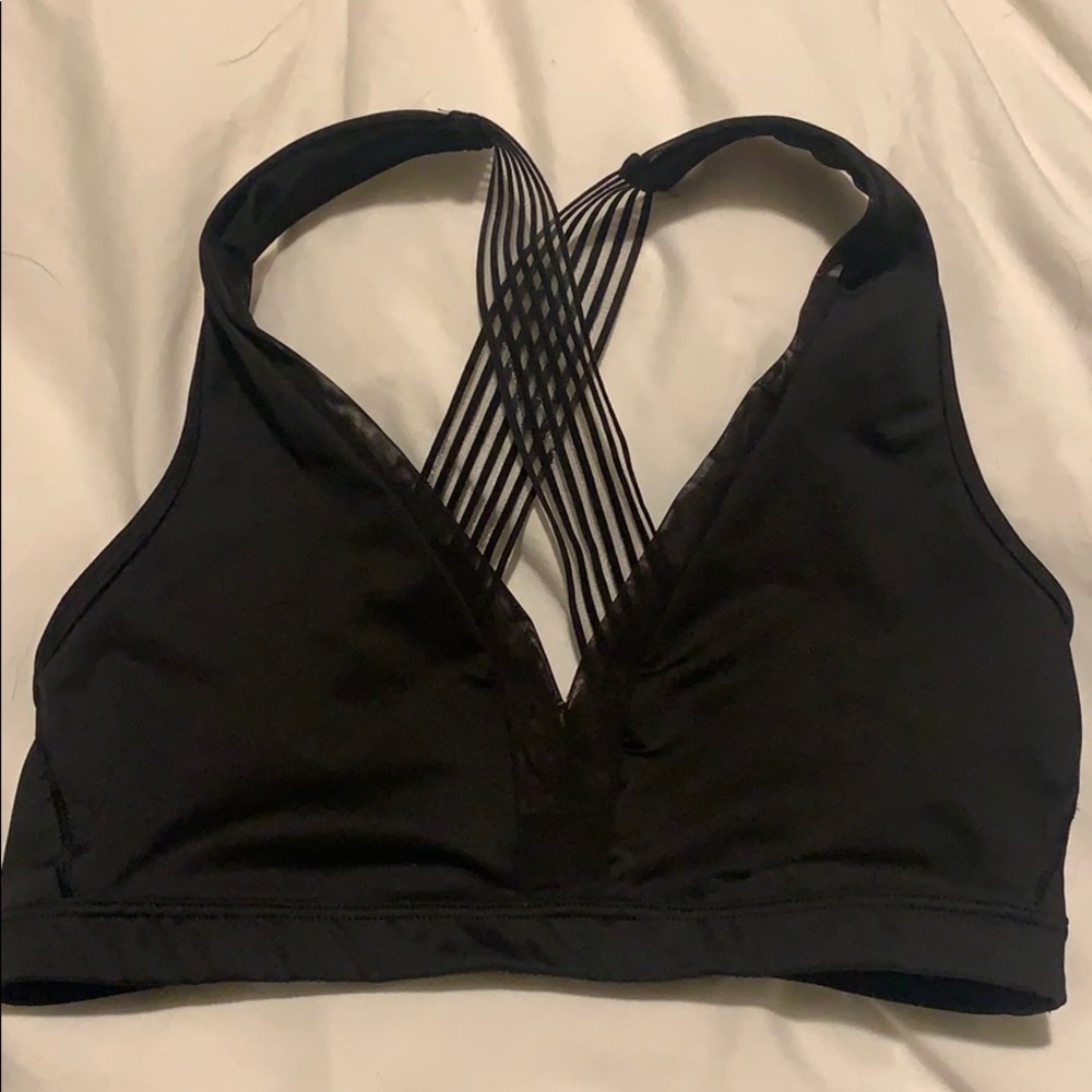 Victoria’s Secret sports bra black mesh cross back